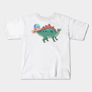 Play That Beach Ball, Dino-Stegosaur! Kids T-Shirt